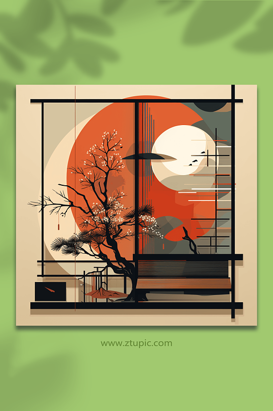 数字艺术AI插画图片-众图网