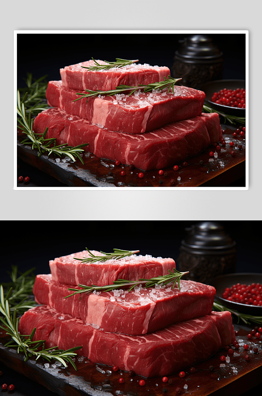 鲜美鲜切牛肉美食摄影图片
