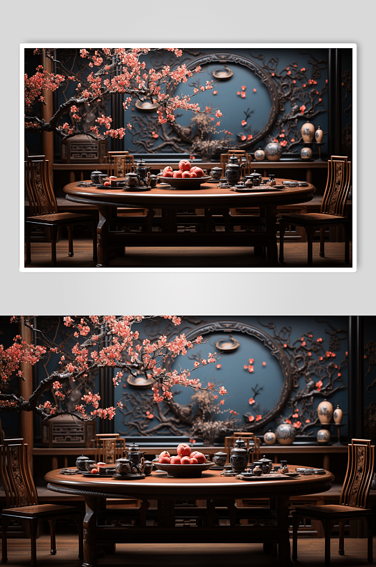 数字艺术创意茶室图片