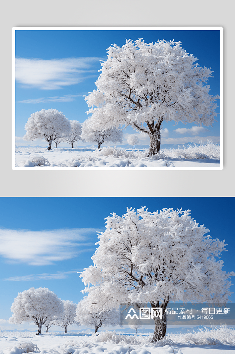 数字艺术冬季美景图片素材