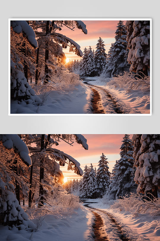 数字艺术冬季美景图片