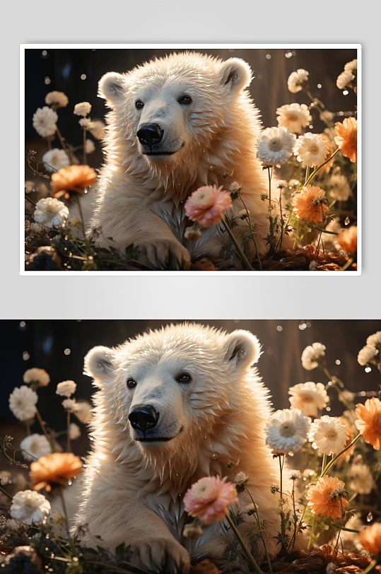 数字艺术北极熊图片