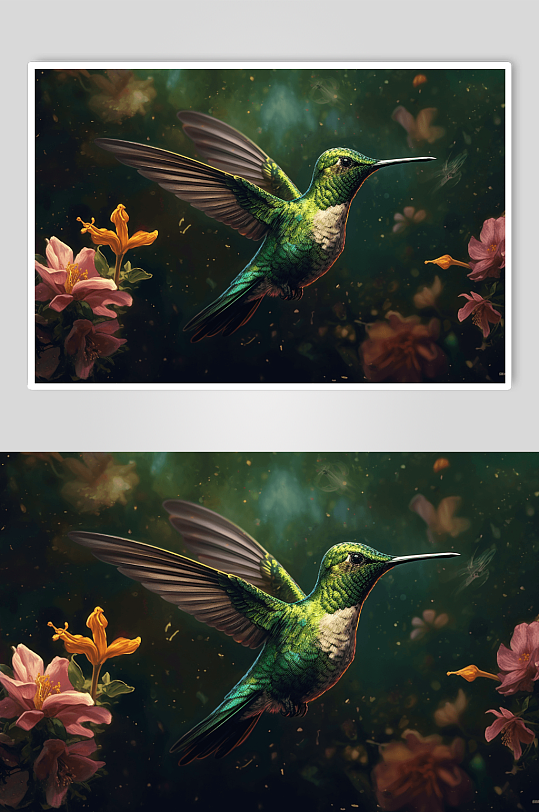 数字艺术小鸟动物创意高清摄影图