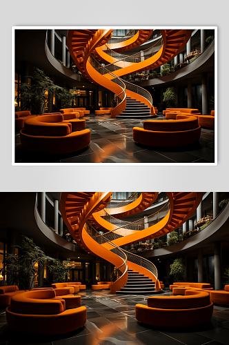 数字艺术木质楼梯图片