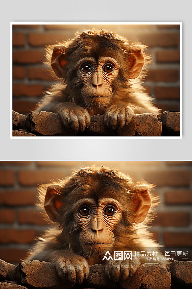 数字艺术猴子动物图片素材