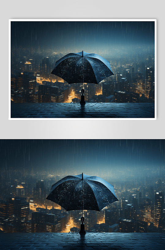 数字艺术多彩雨伞创意图片