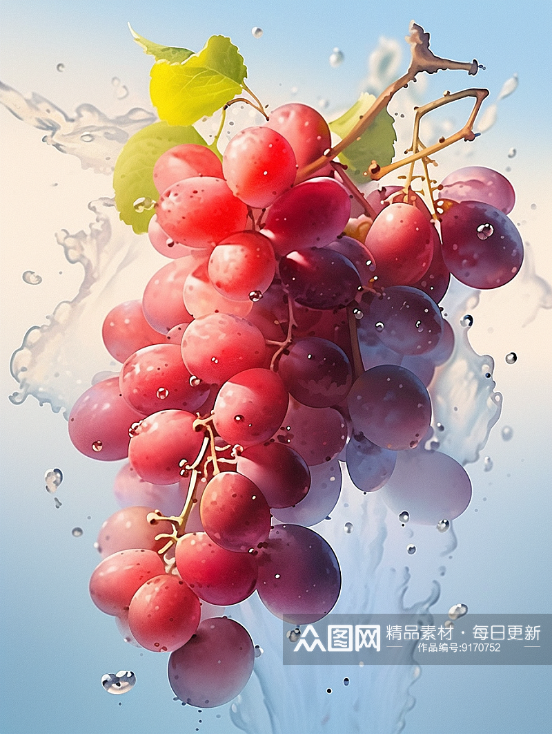 漂亮新鲜的葡萄水果素材
