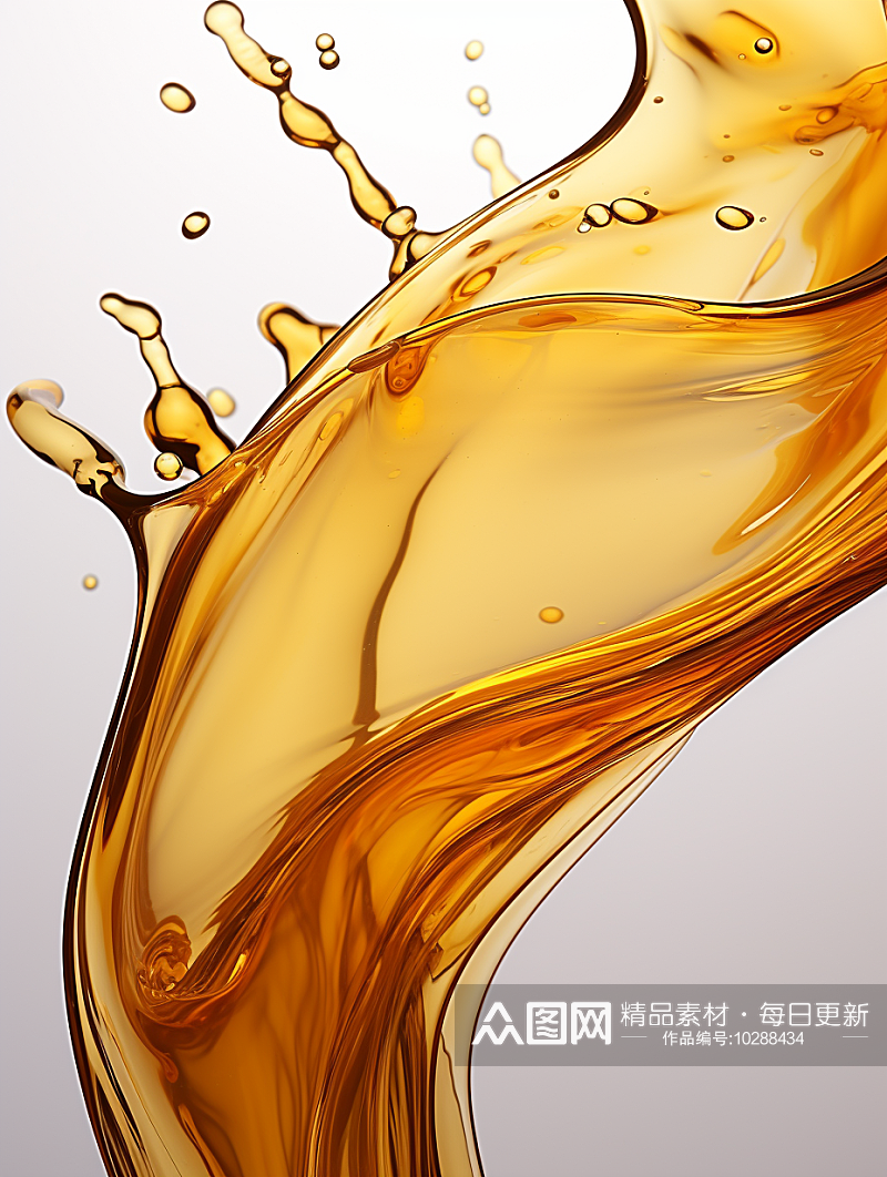 金黄色动感液体背景素材