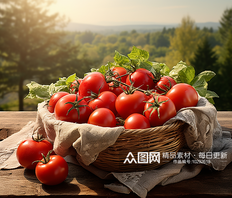 美味新鲜的番茄西红柿蔬菜素材