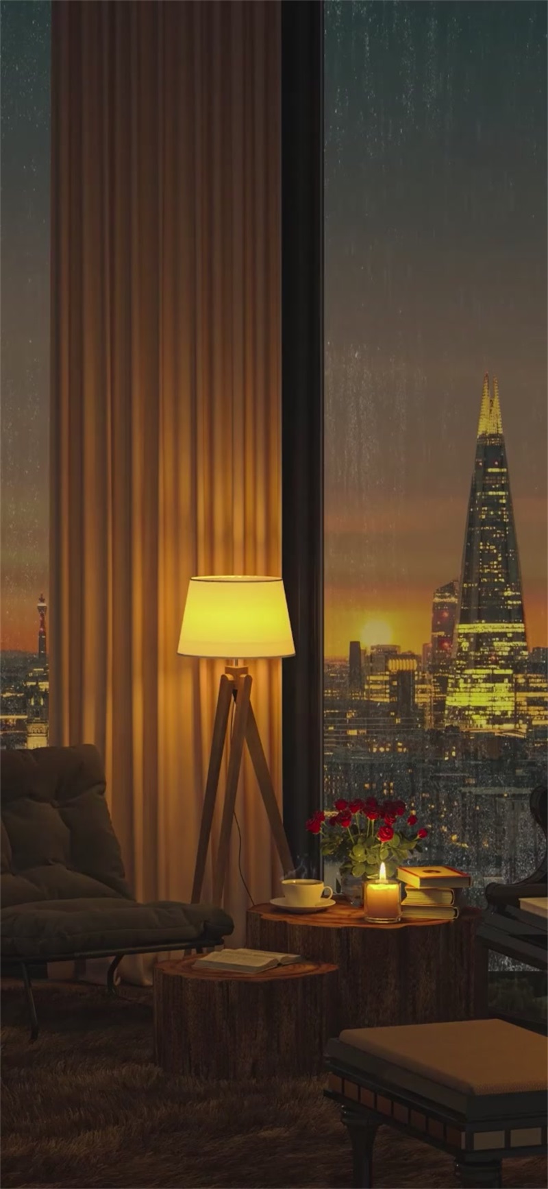 创意高清窗户夜景视频素材