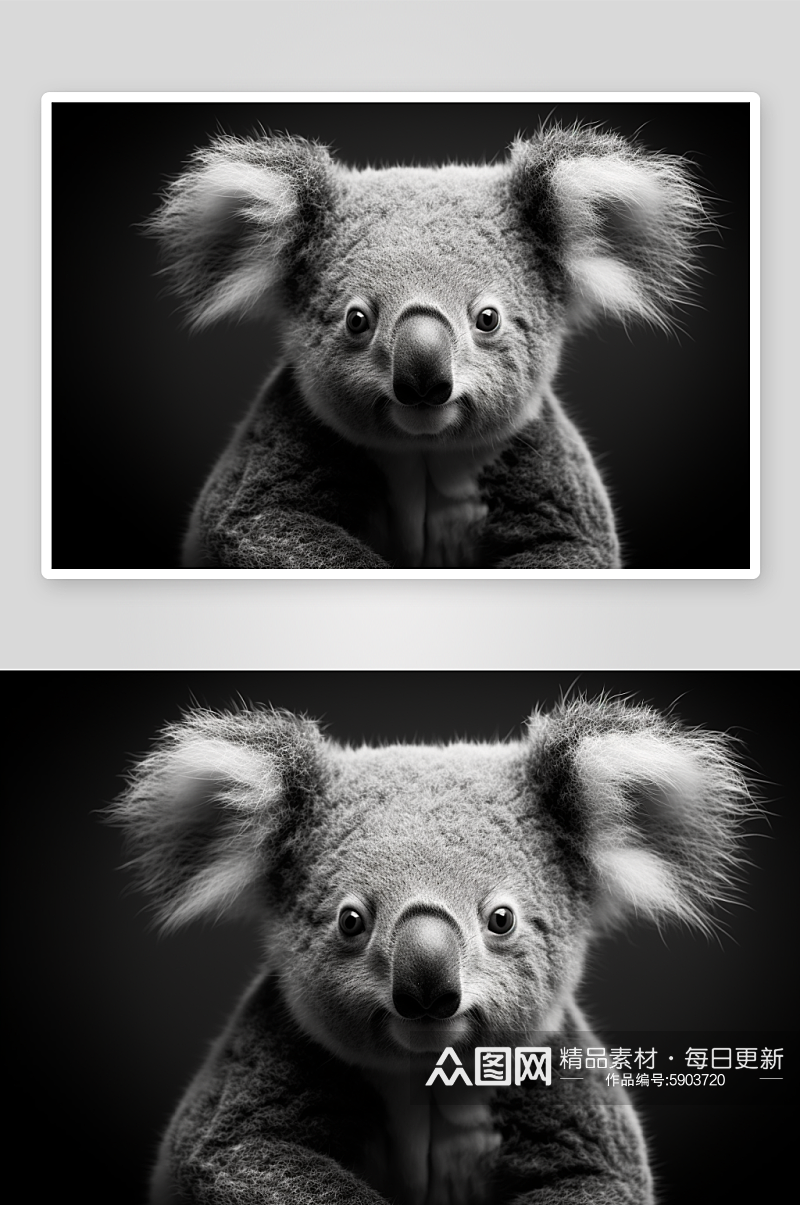 高清实拍特写野生动物树熊图片素材