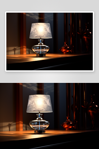 室内装饰台灯灯具摄影图
