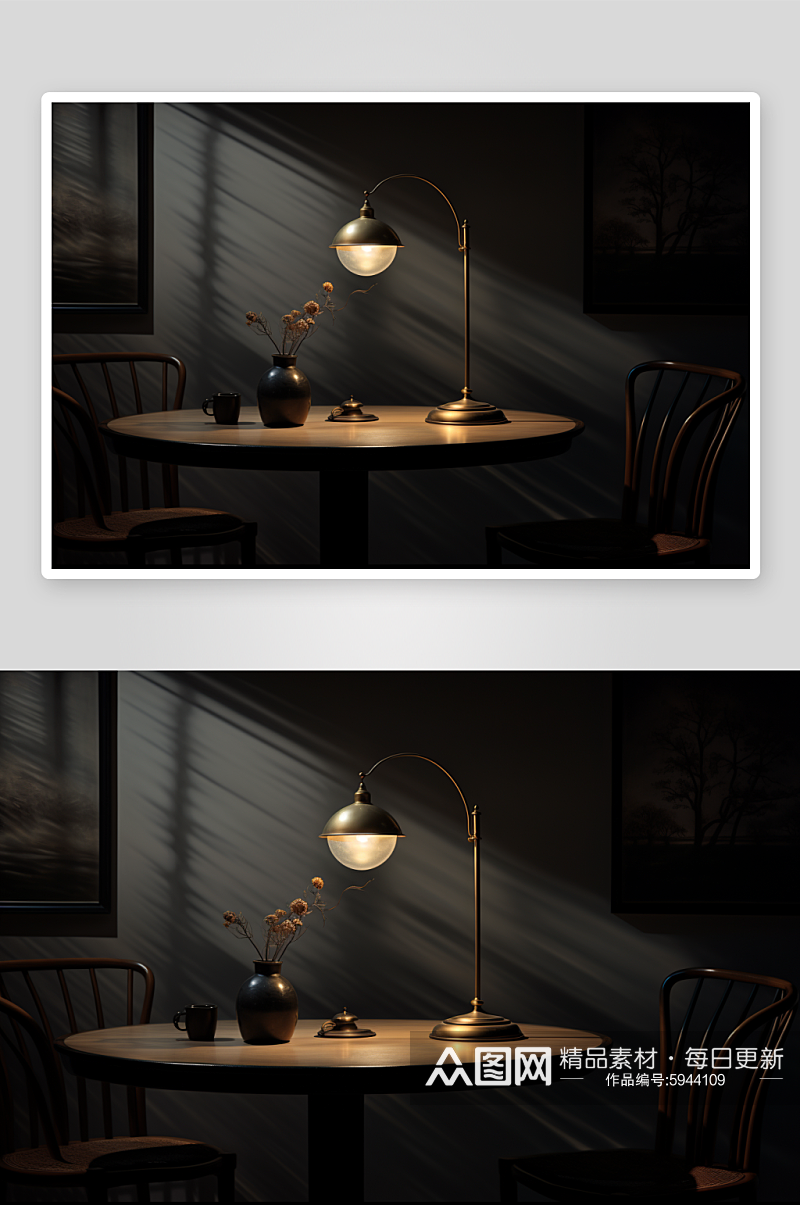 室内装饰台灯灯具摄影图素材