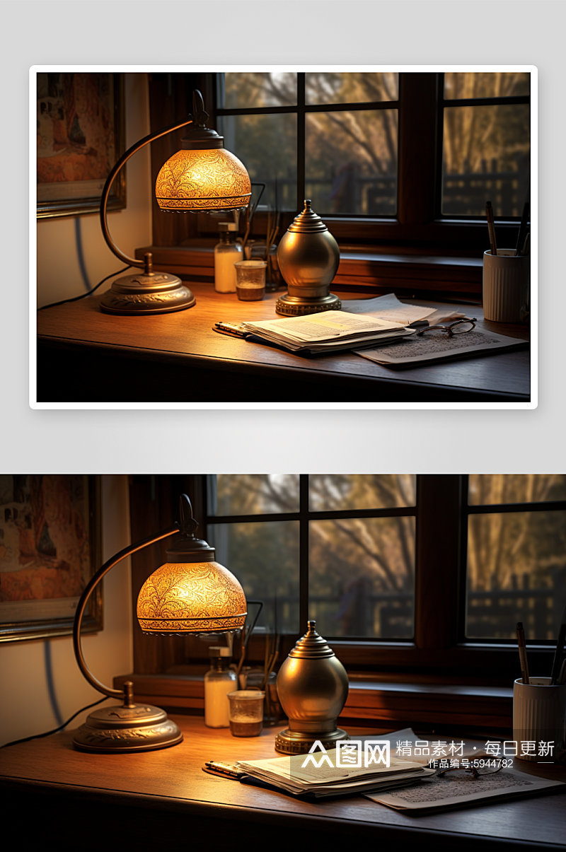 室内装饰台灯灯具摄影图素材