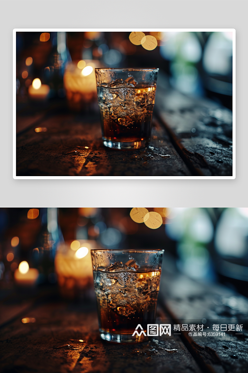 数字艺术AI冰咖啡饮品图片素材