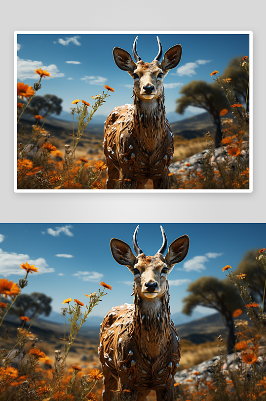 数字艺术可爱小鹿