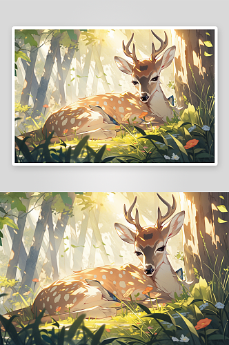 可爱的小鹿动物图片