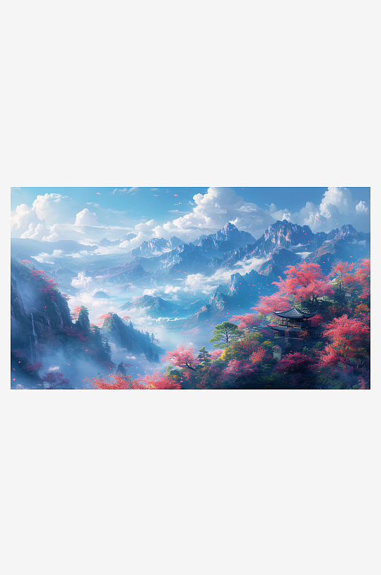 数字艺术宁静山水风景