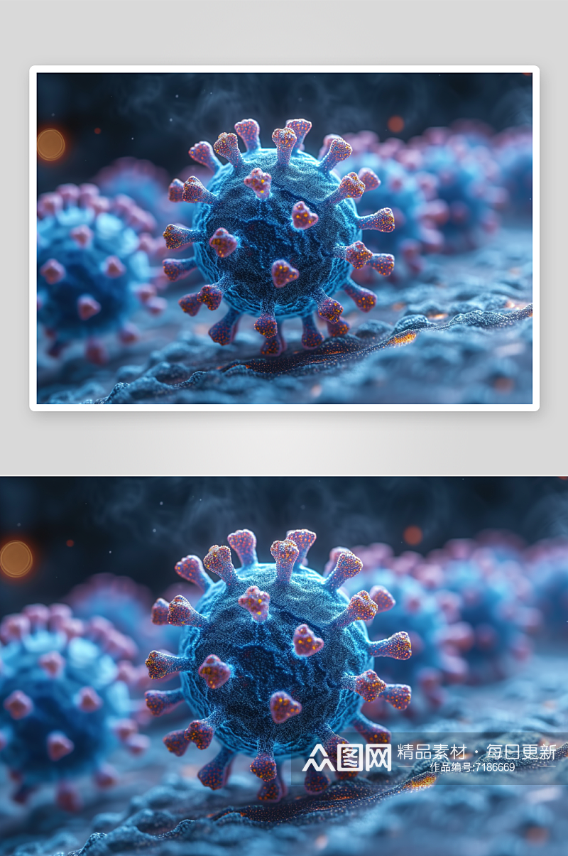 数字艺术病毒细胞生物素材