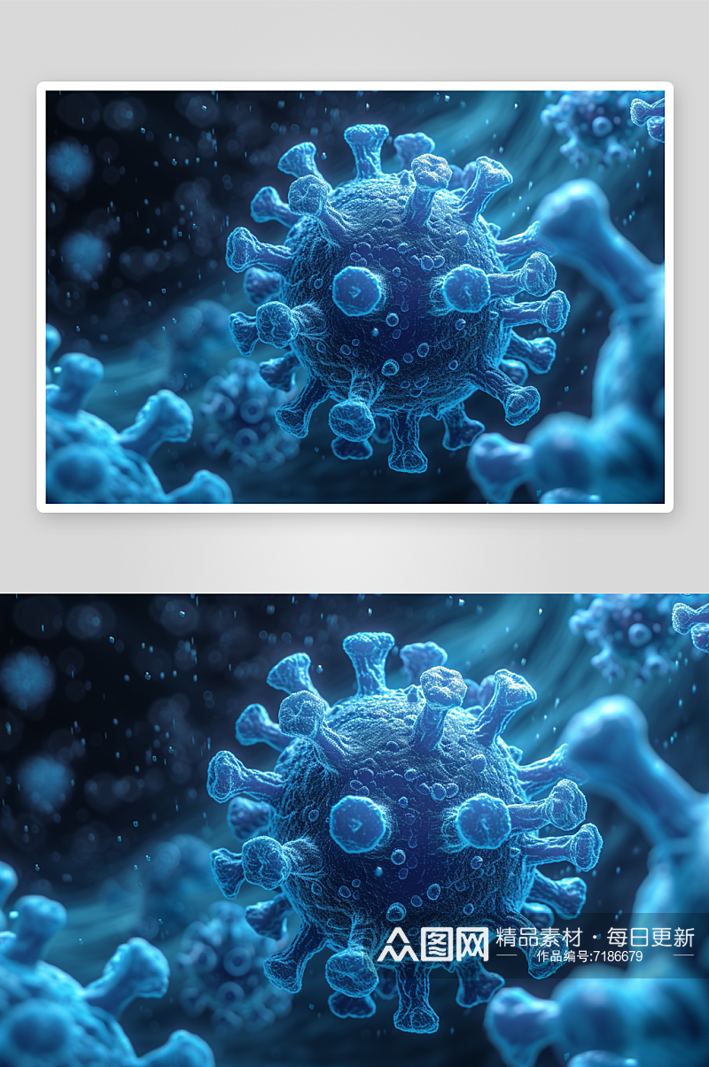 数字艺术病毒细胞生物素材