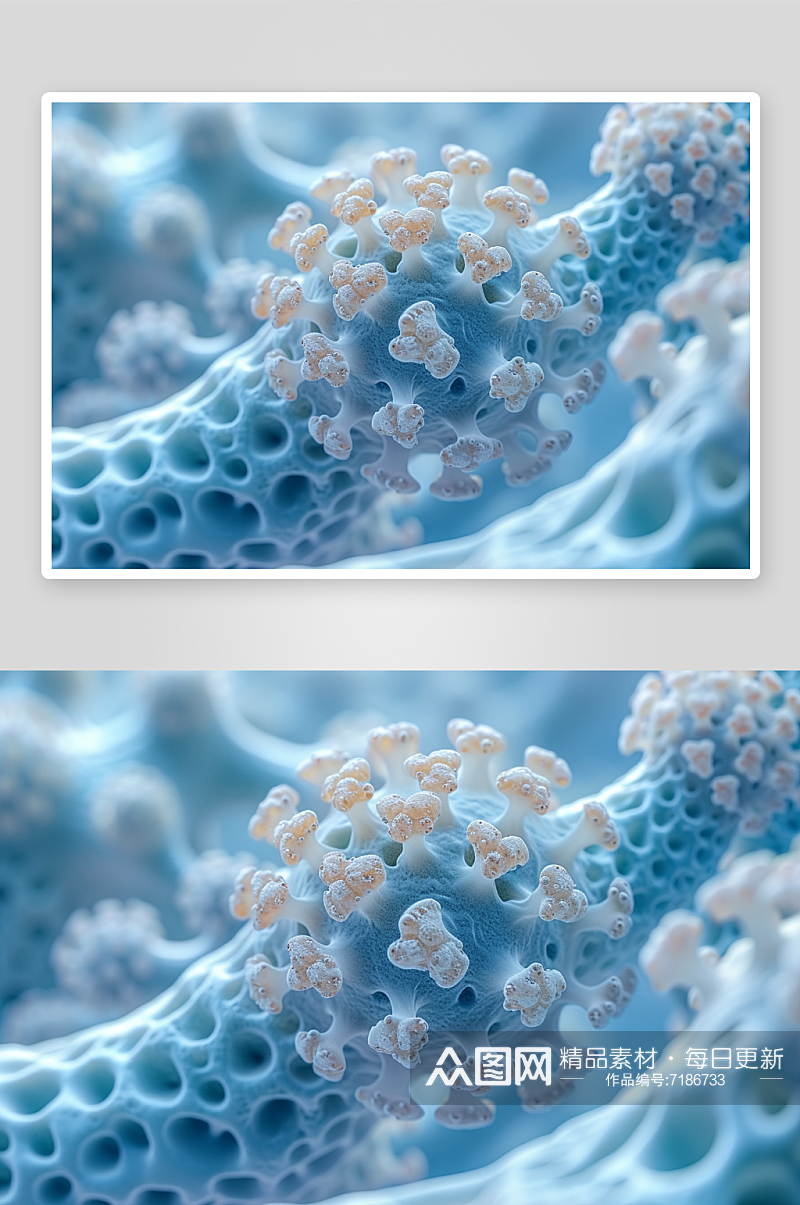 数字艺术病毒细胞生物素材