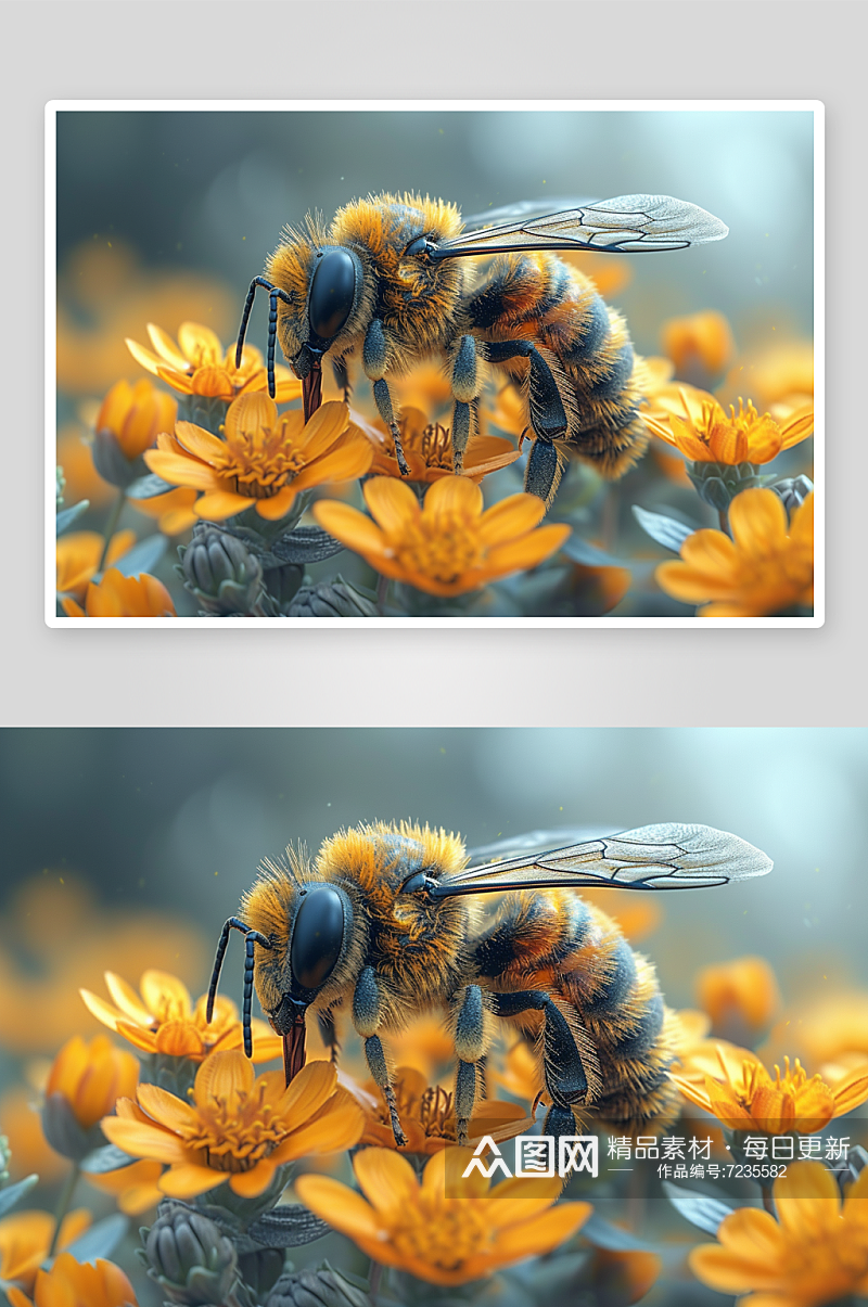 数字艺术蜜蜂昆虫素材