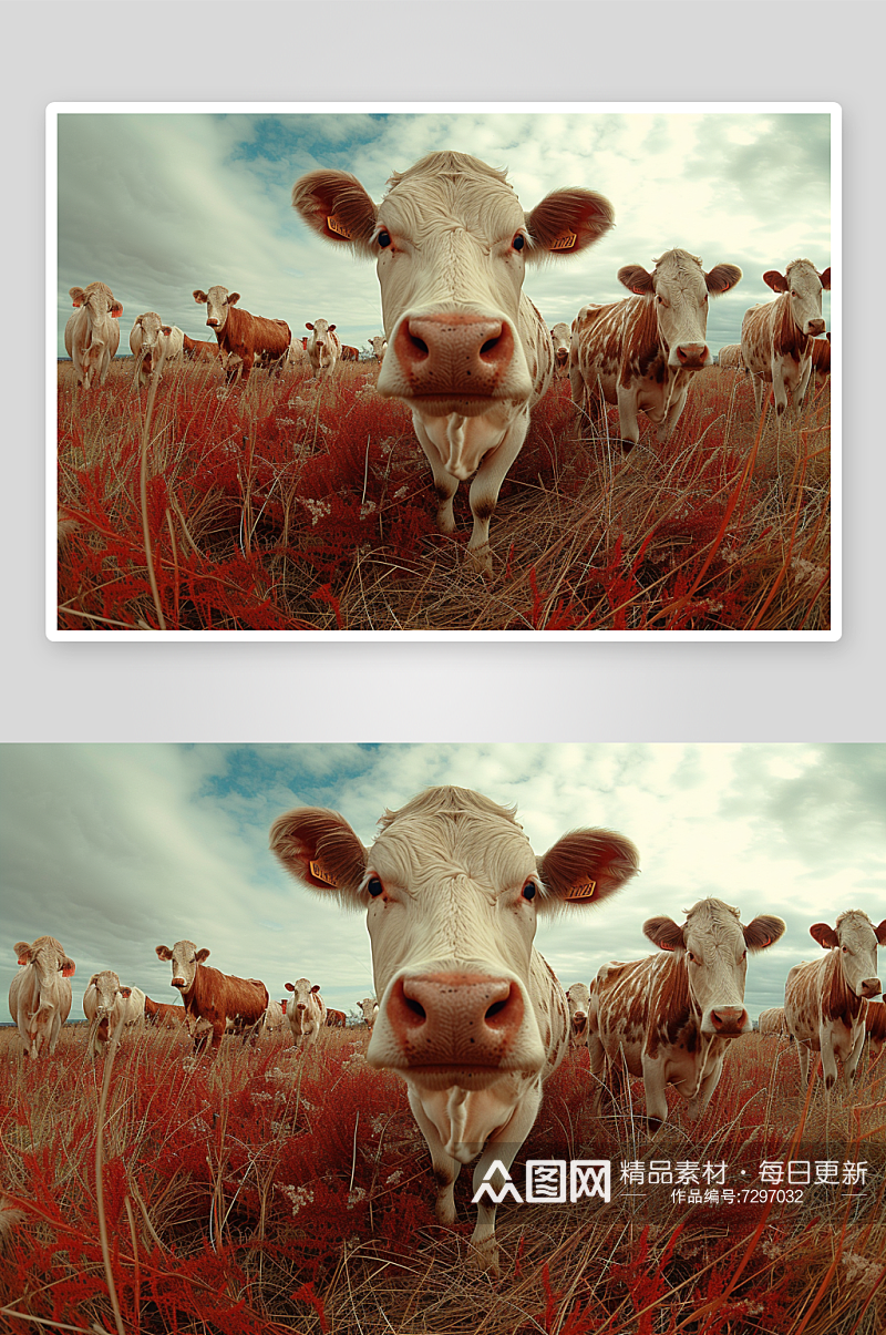 数字艺术牛群动物素材