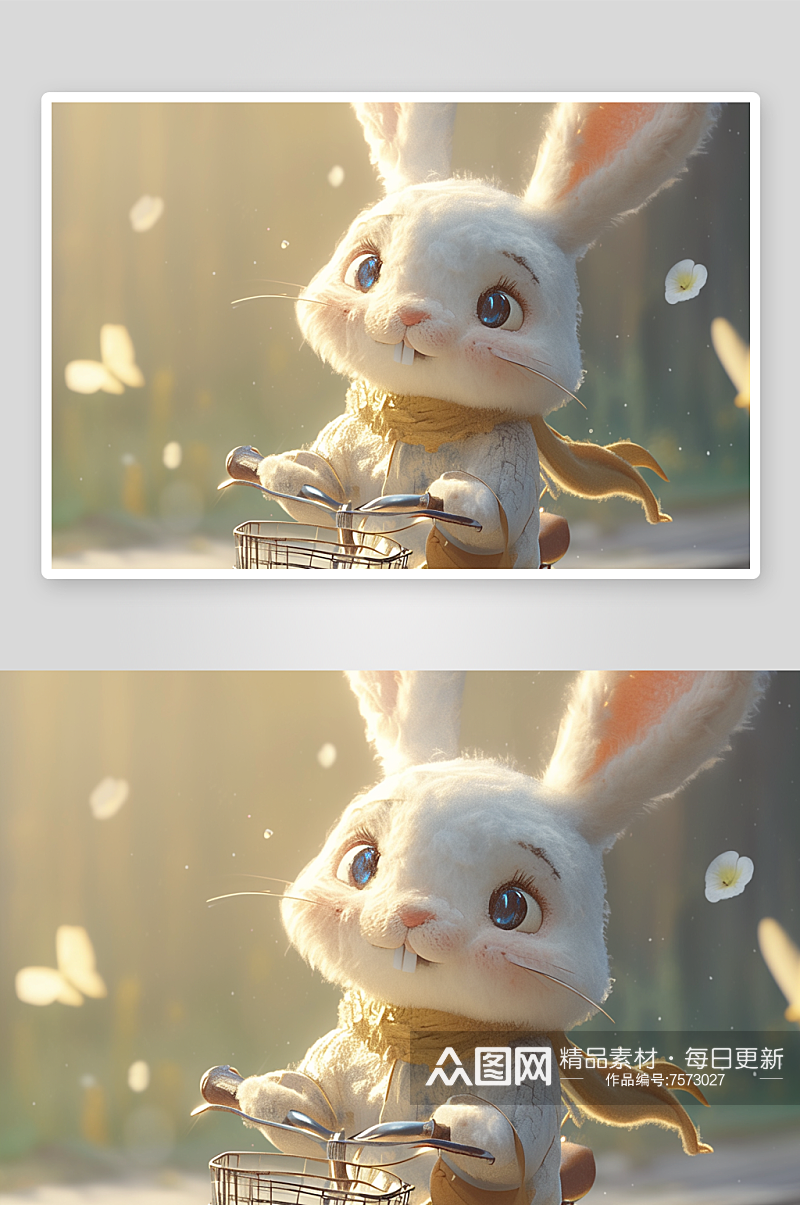 数字艺术兔子动物形象素材