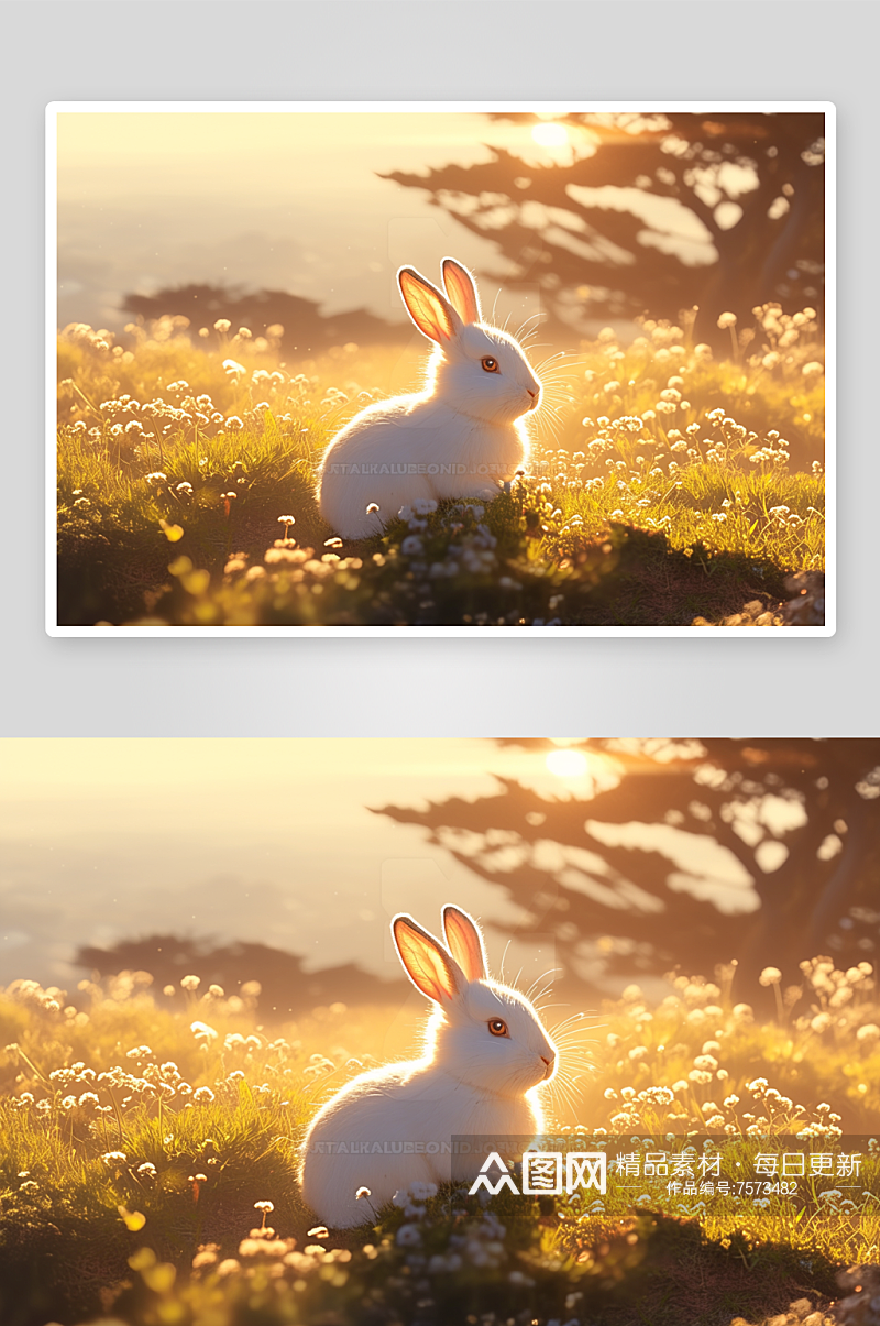 数字艺术兔子动物形象素材