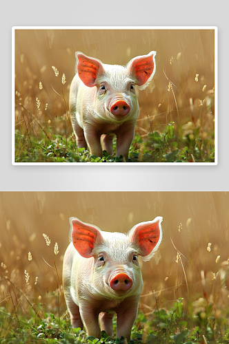 数字艺术可爱小猪动物