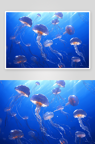 数字艺术海洋水母生物
