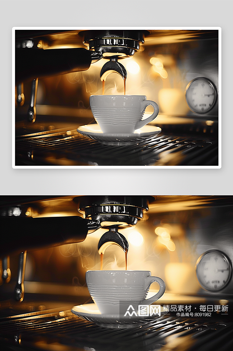 数字艺术自动咖啡机素材