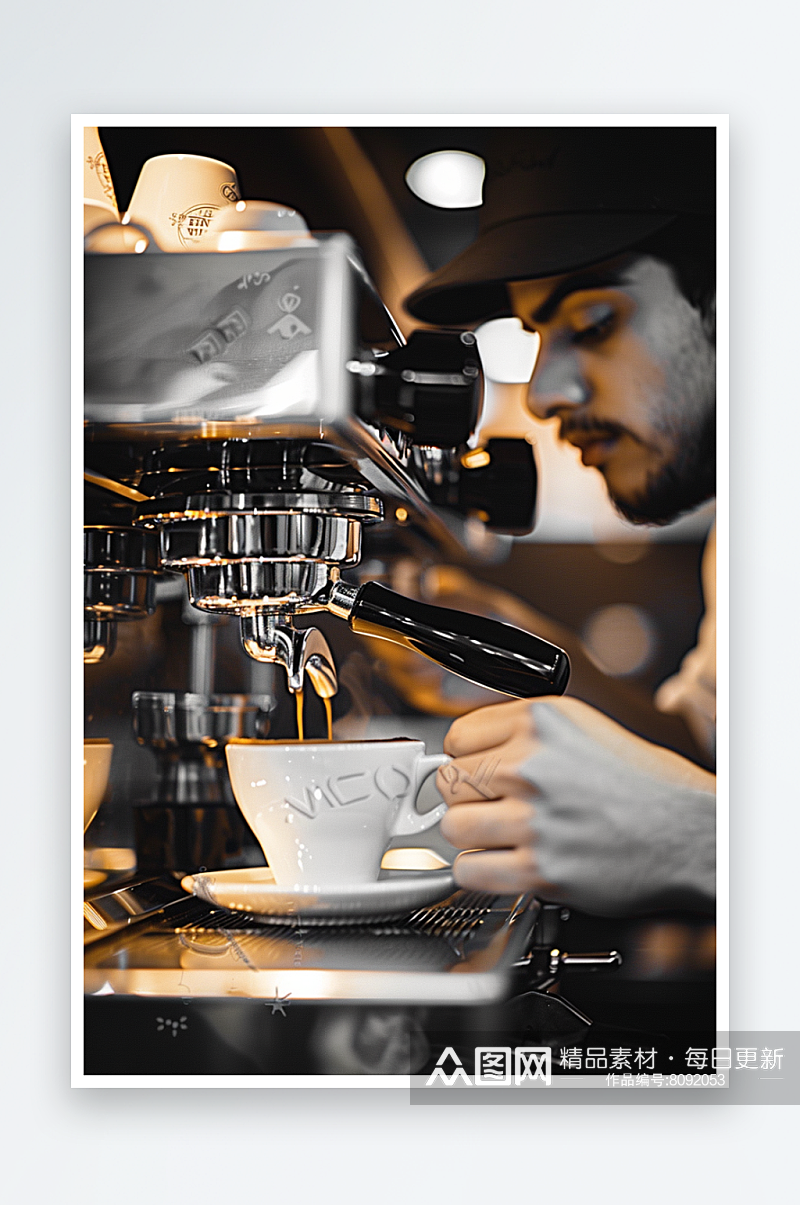 数字艺术自动咖啡机素材