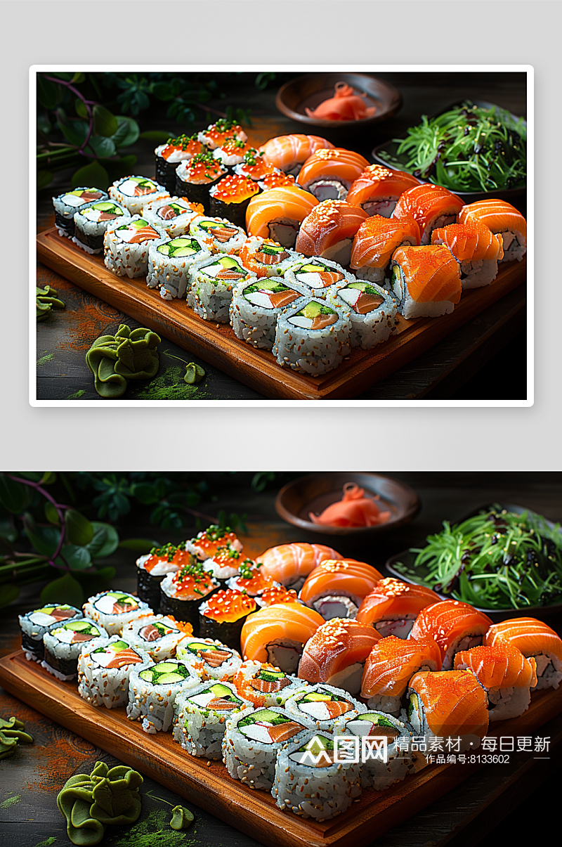 数字艺术美味寿司食物素材