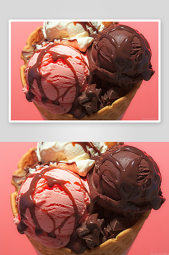 数字艺术美味冰淇淋