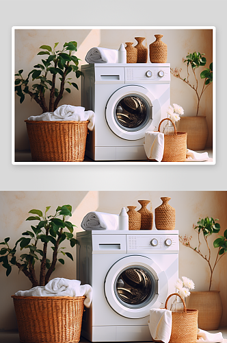 数字艺术全自动洗衣机