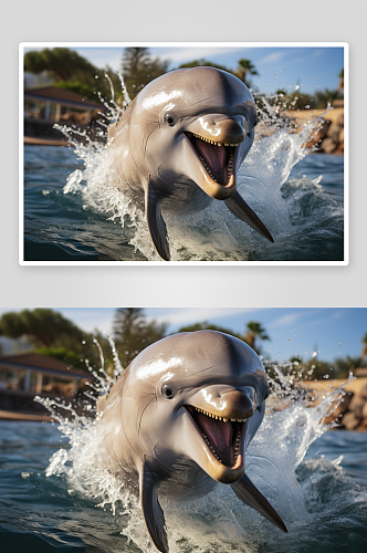 数字艺术可爱海豚