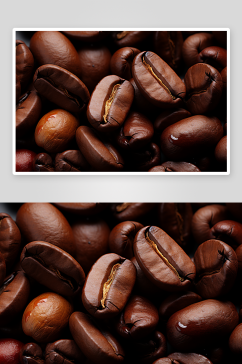数字艺术咖啡豆果实照片