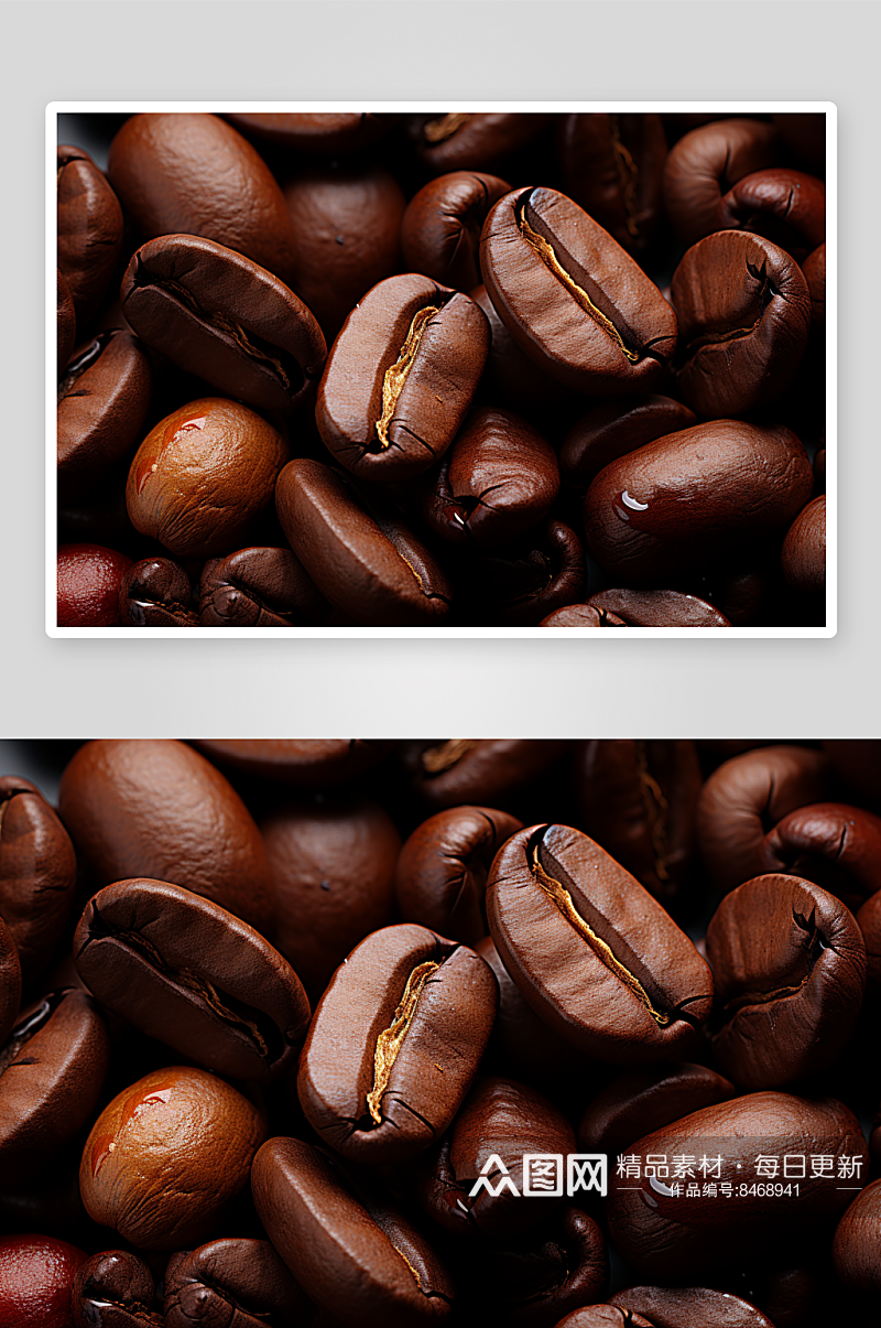 数字艺术咖啡豆果实照片素材