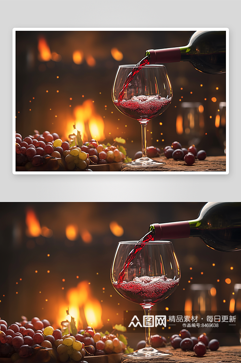 数字艺术美味葡萄酒素材