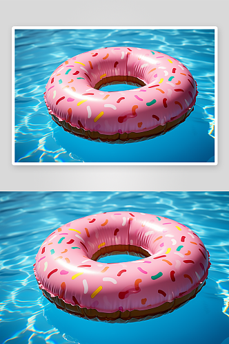 数字艺术充气游泳圈图片