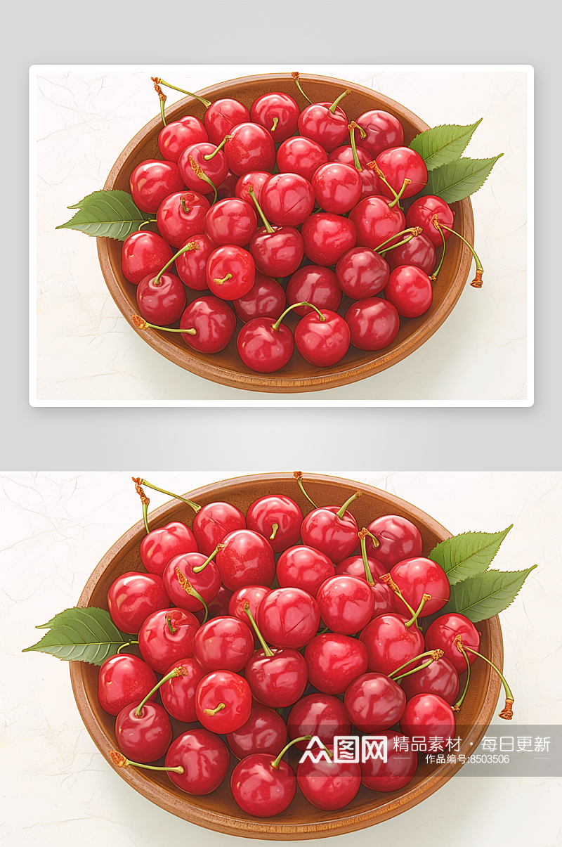 数字艺术美味樱桃水果素材