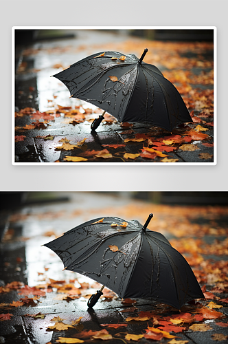 数字艺术下雨雨伞