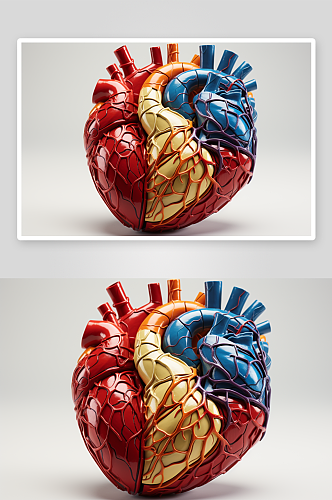 数字艺术心脏器官图片