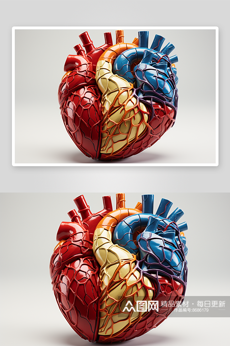 数字艺术心脏器官图片素材