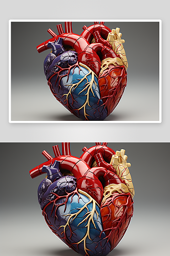 数字艺术心脏器官图片
