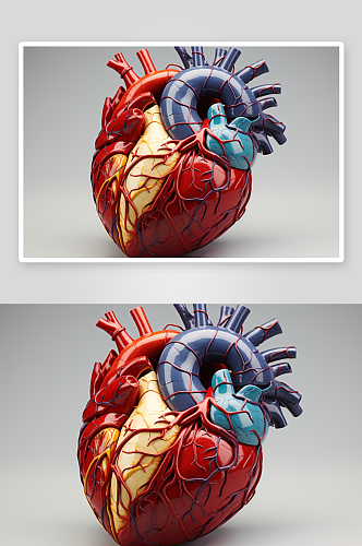 数字艺术心脏器官图片