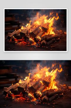 数字艺术火堆火焰图片
