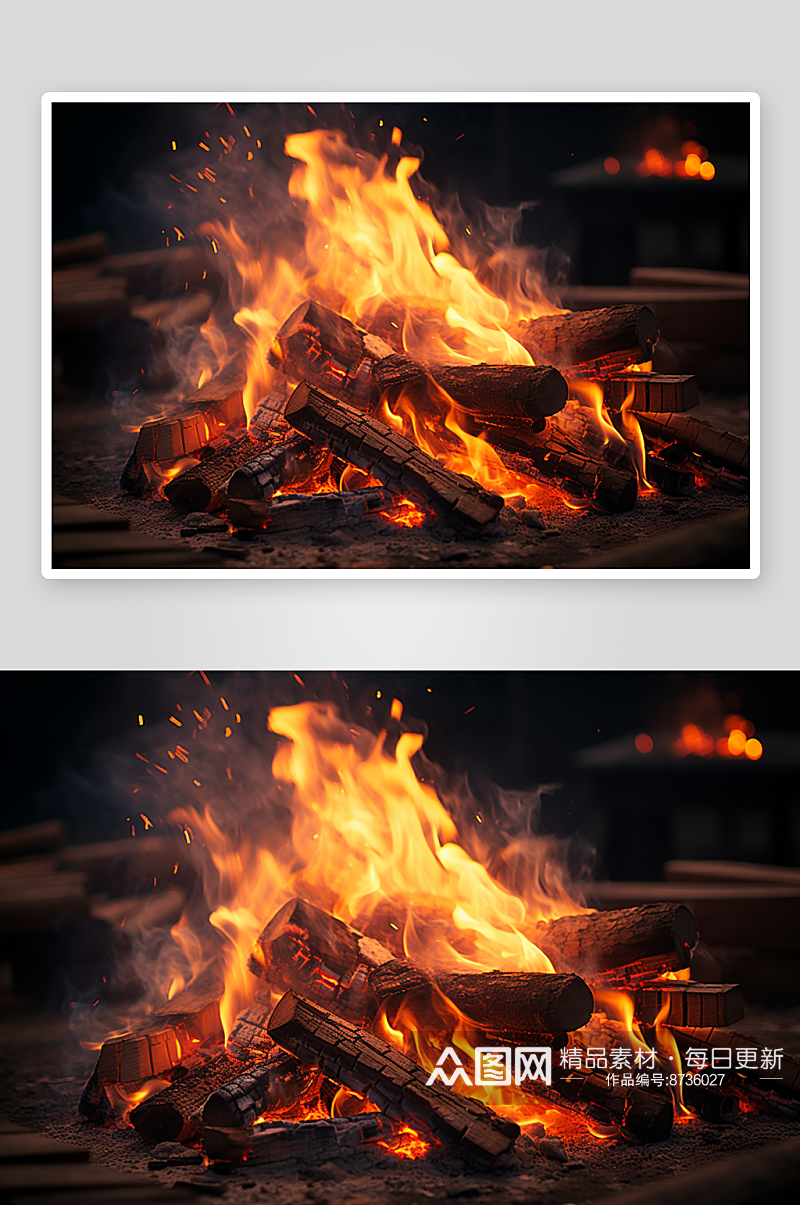 数字艺术火堆火焰图片素材