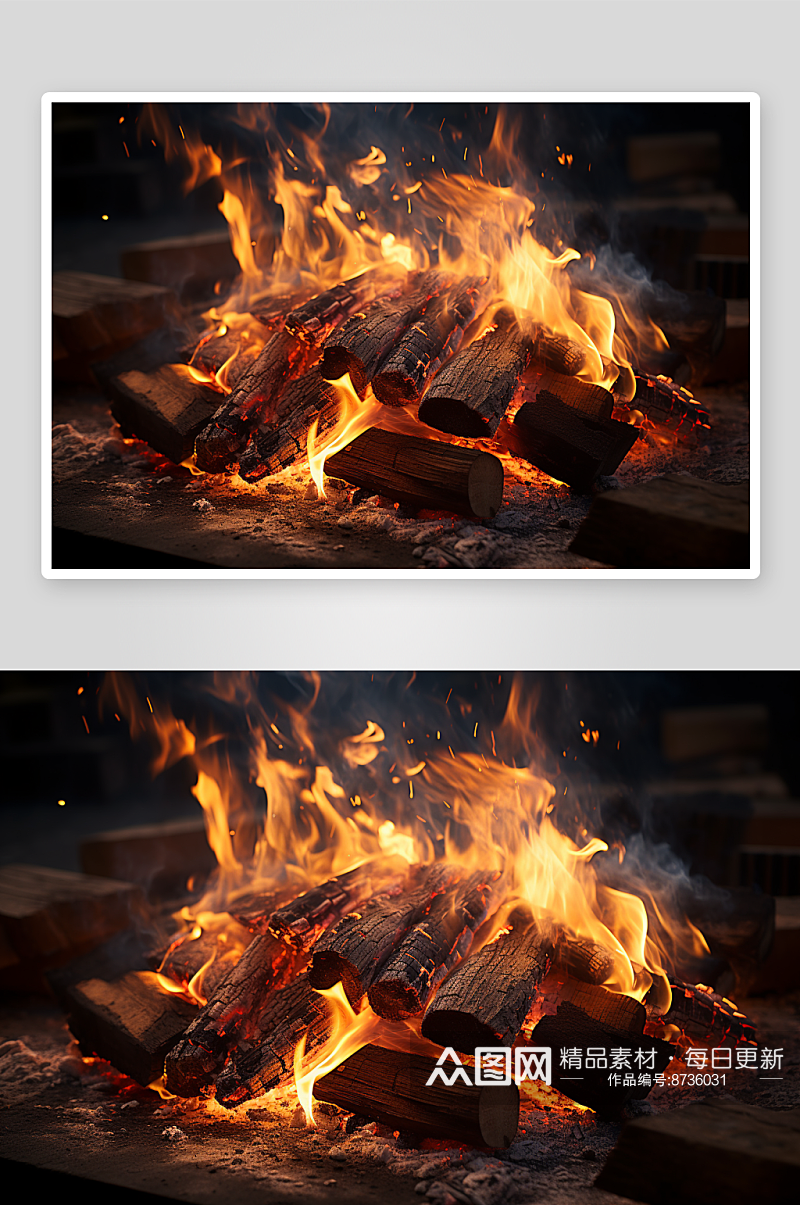 数字艺术火堆火焰图片素材